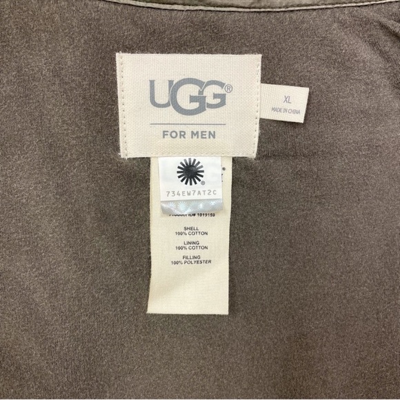 UGG Trent Quilted Shirt Jacket in Olive, Size XL - Picture 9 of 13